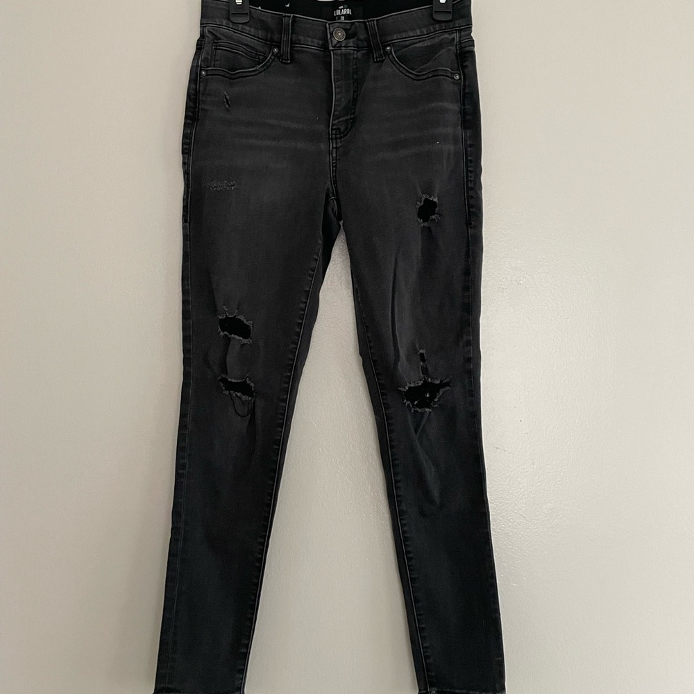 Lularoe Black Skinny Distressed Jeans